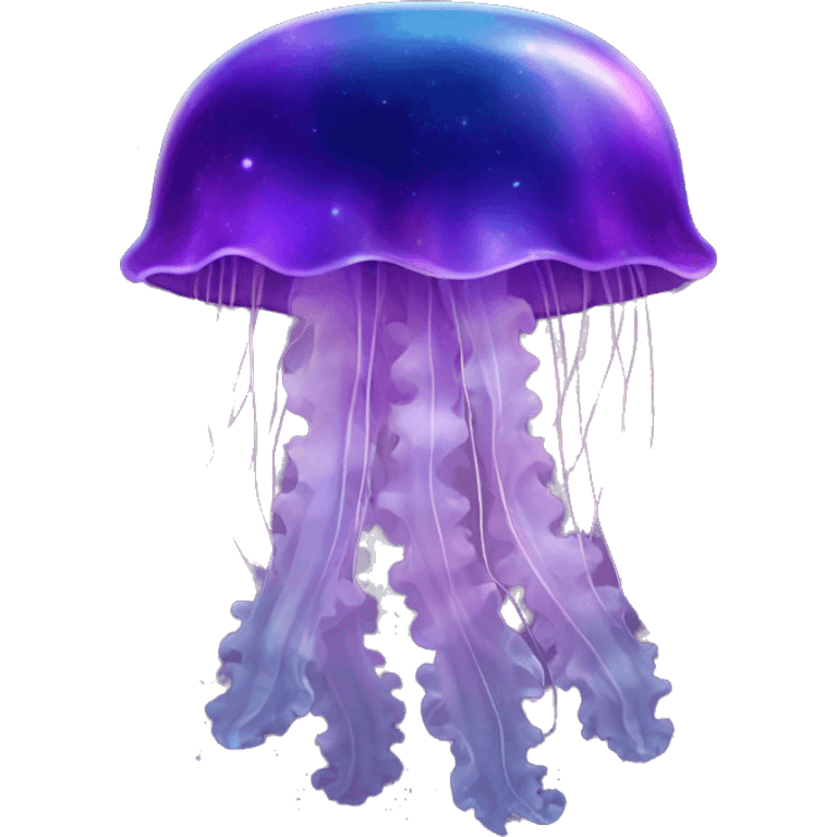 Galaxy colored jellyfish emoji