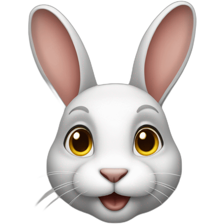 The rabbit is a media personality emoji