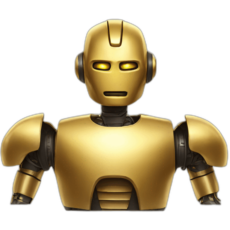 Golden robot emoji