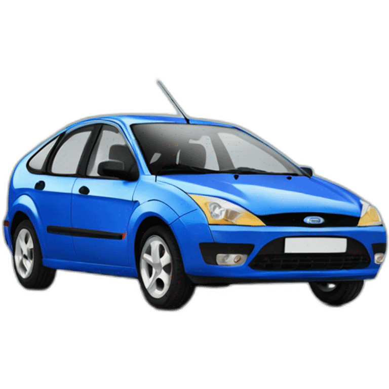 car ford focus 1999 in blue five doors emoji