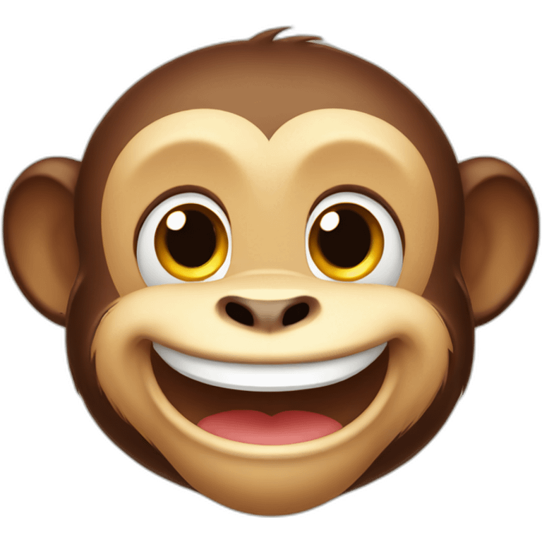 Cute little Smiling Monkey  emoji