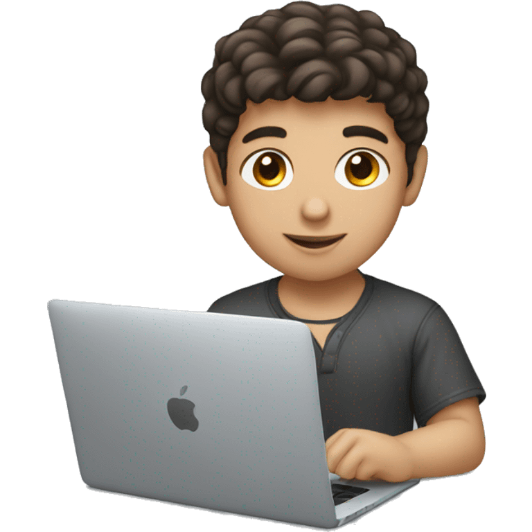 armenian Boy with macbook emoji