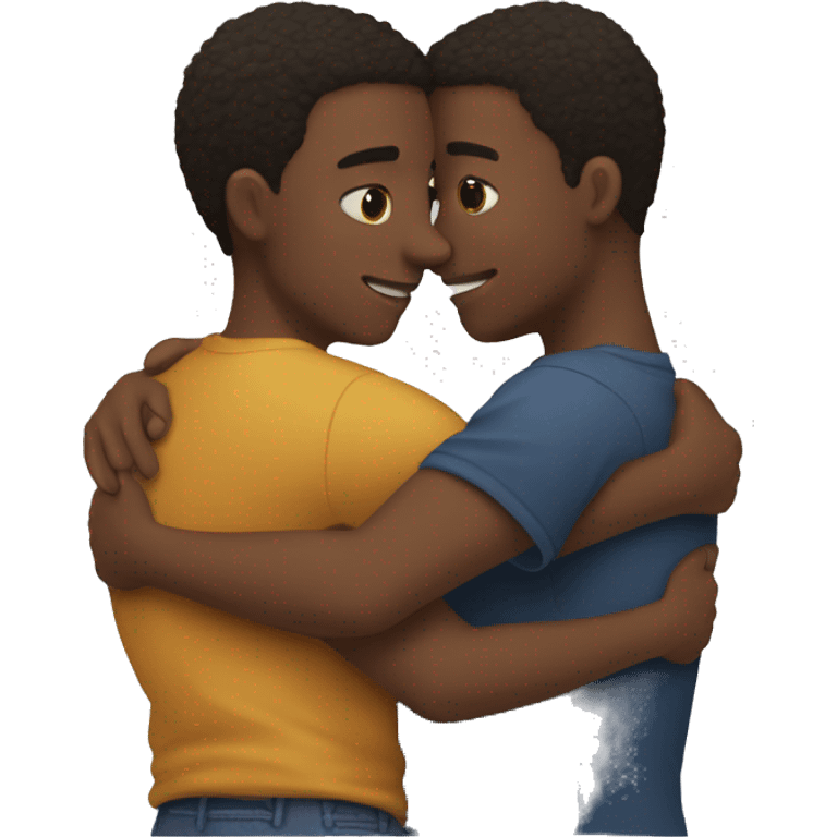 two brother hugging emoji