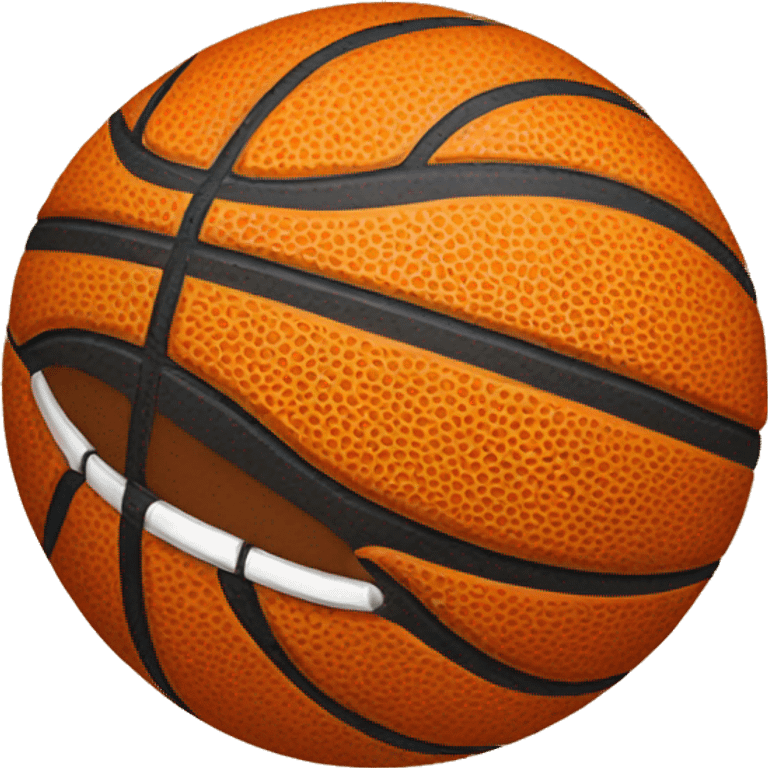 Happy basketball ball emoji