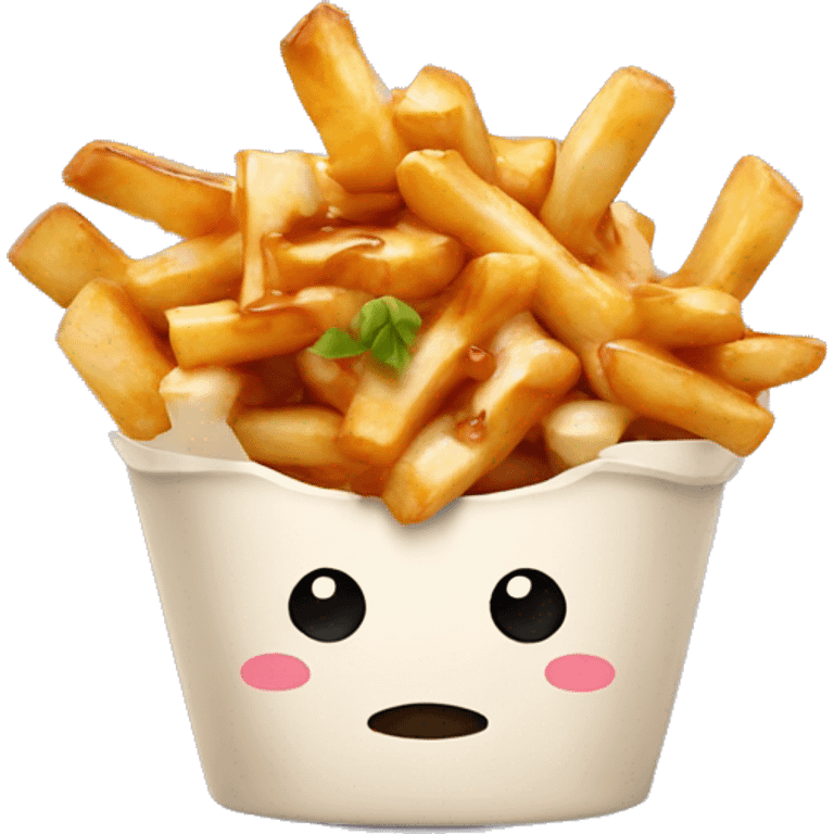 Poutine qui mange une poutine emoji