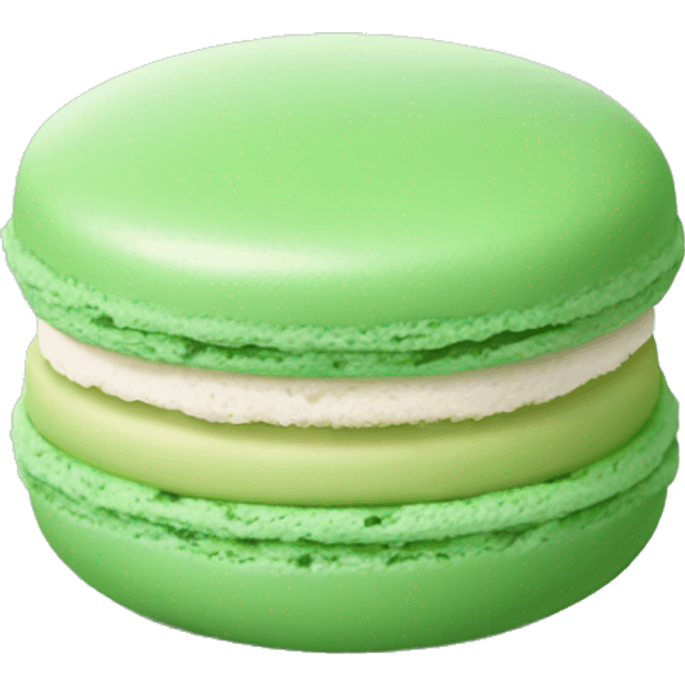 Realistic pastel green macaroon emoji