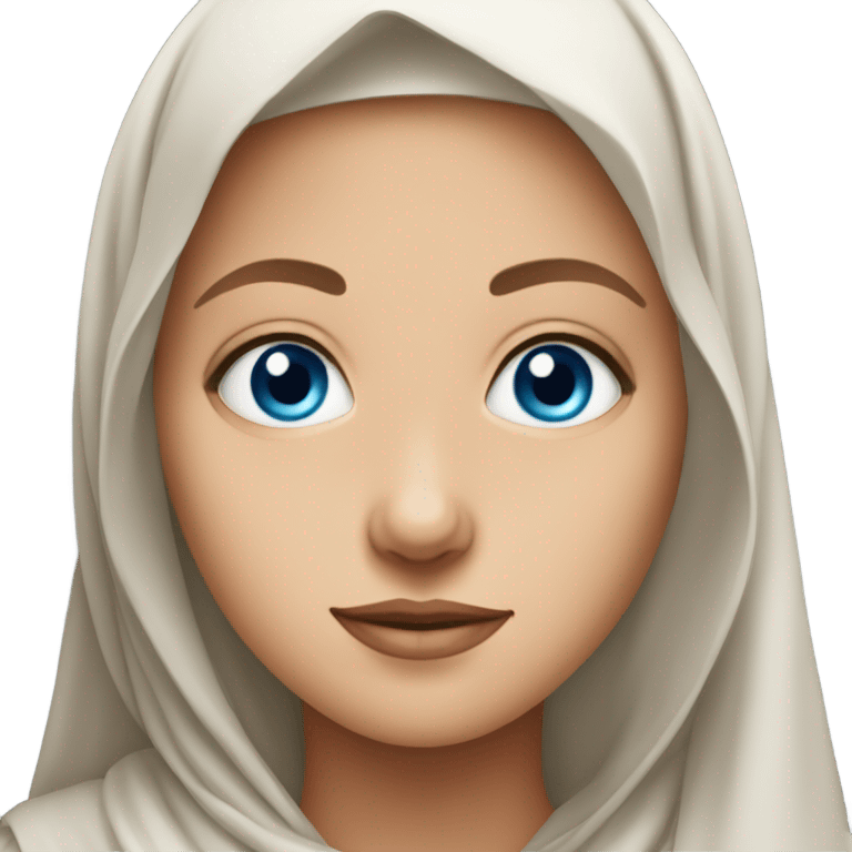 Hijenu GIRL With blue eyes flipping hijab Like hair emoji