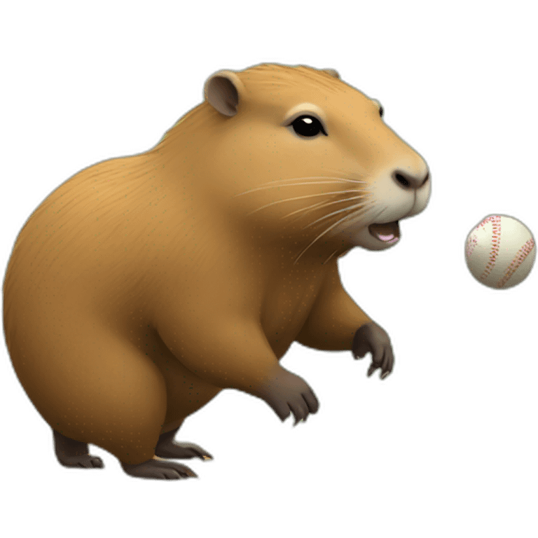 capybara playing baseball emoji