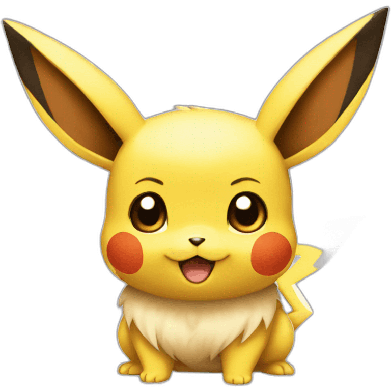 Pikachu looking like eevee emoji