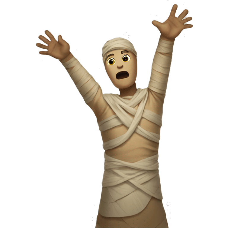 Mummy with its arms outstretched emoji