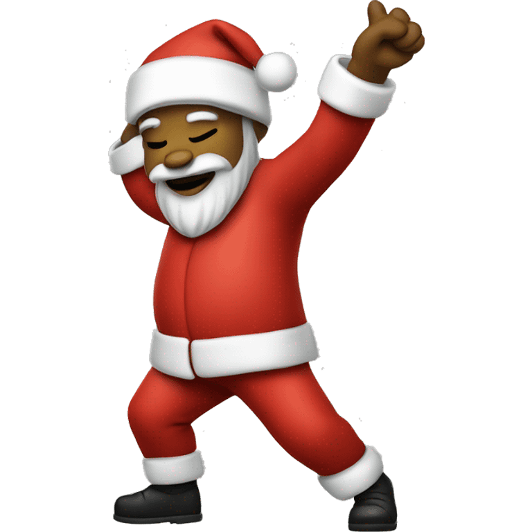 Santa dabbing emoji