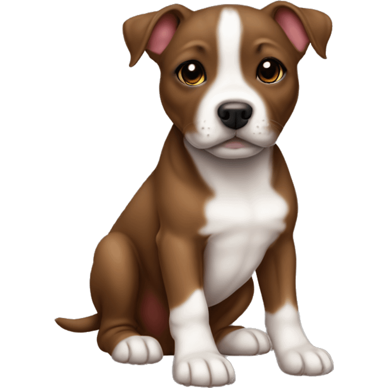 girl staffy puppy brown emoji