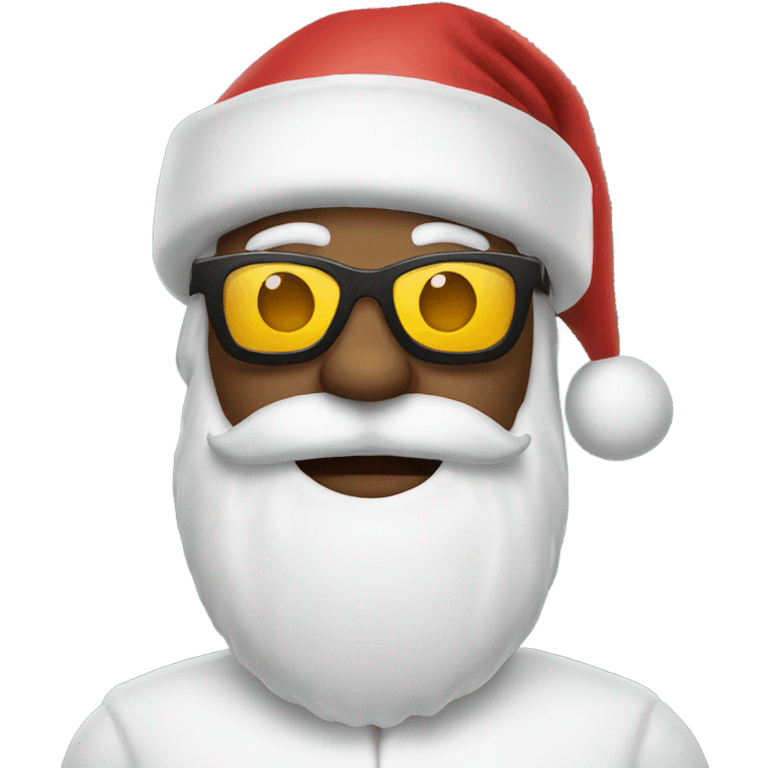 Santa wearing sunglasses  emoji