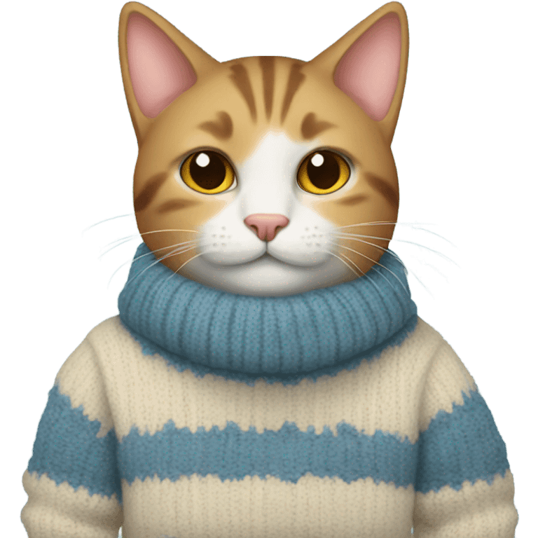 Cat wearing a sweater emoji