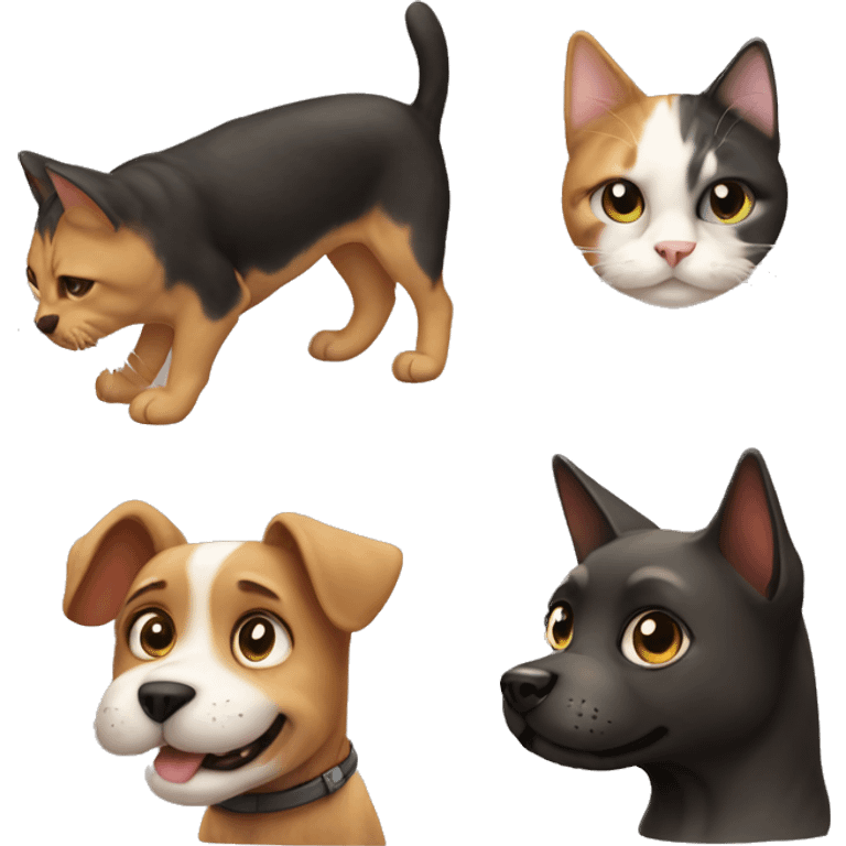 Dog cat emoji