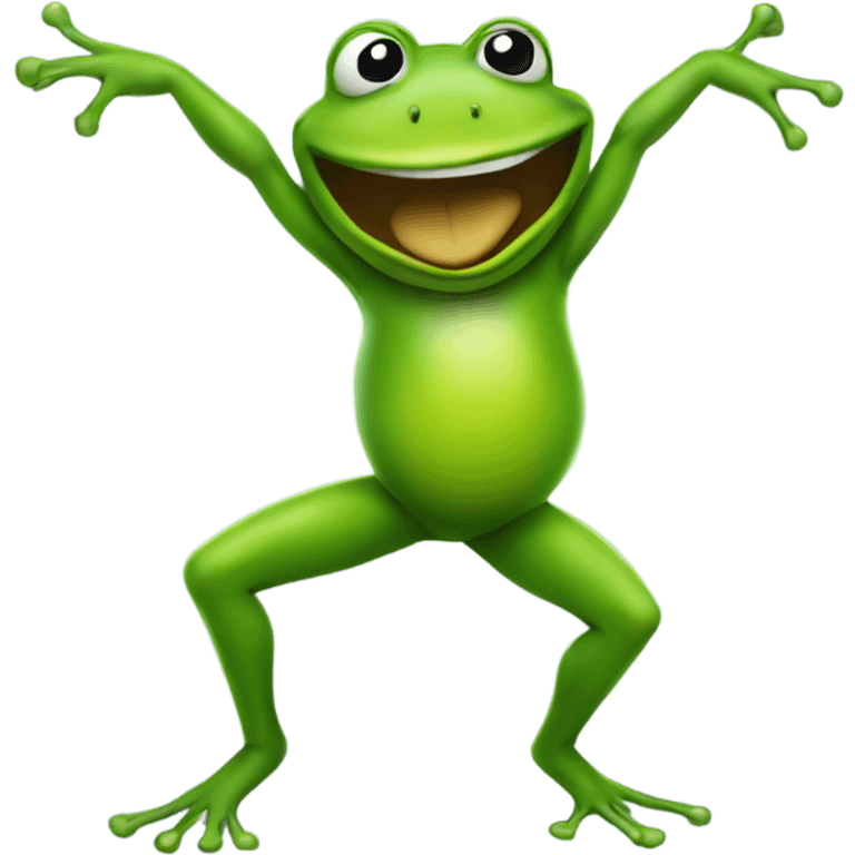 Frog twerking emoji