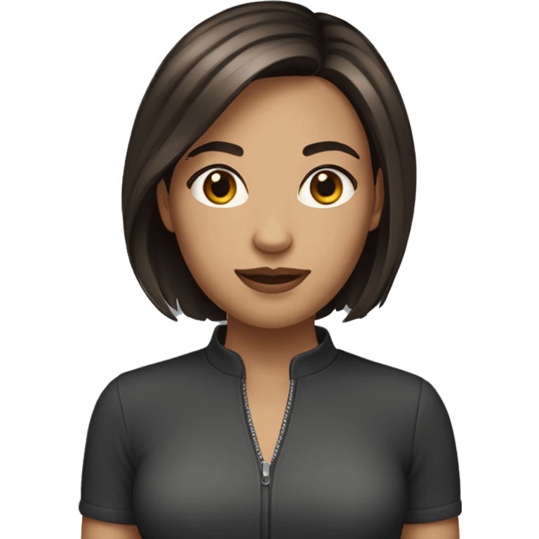 Brunette Girl short hair emoji