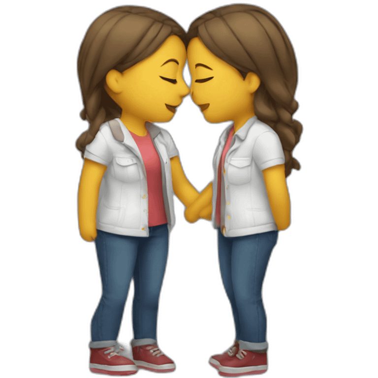 Lesbians kissing emoji