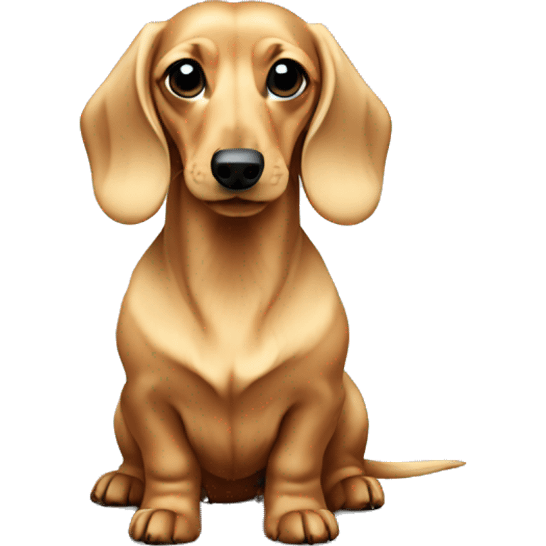 Christmas blonde long hair dachshund  emoji