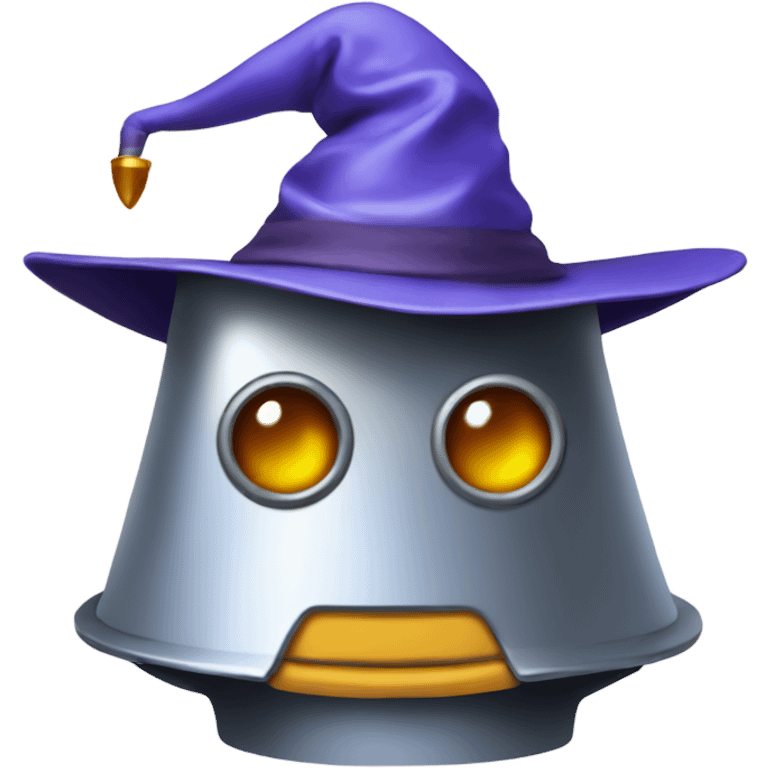 robot in a wizard's hat emoji