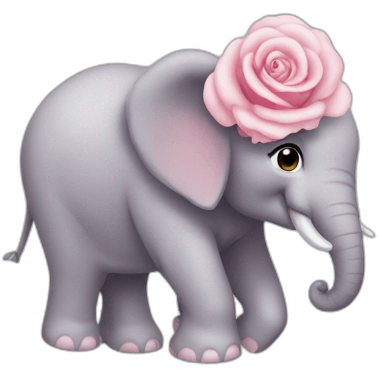 Éléphant rose emoji