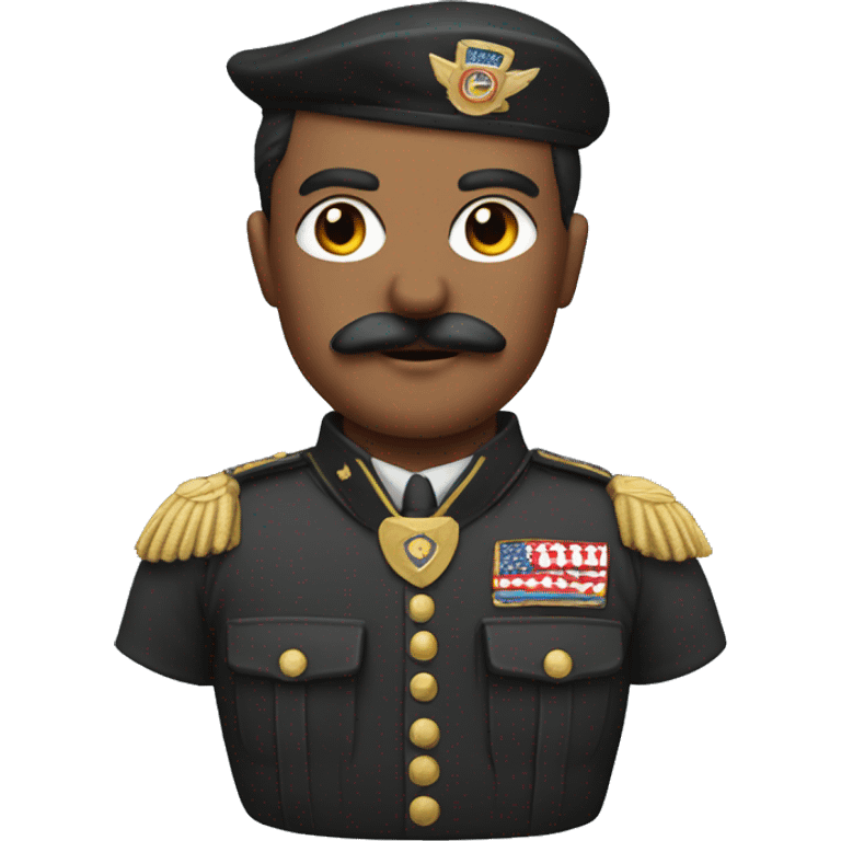 American war hero with square mustache and red arm band emoji