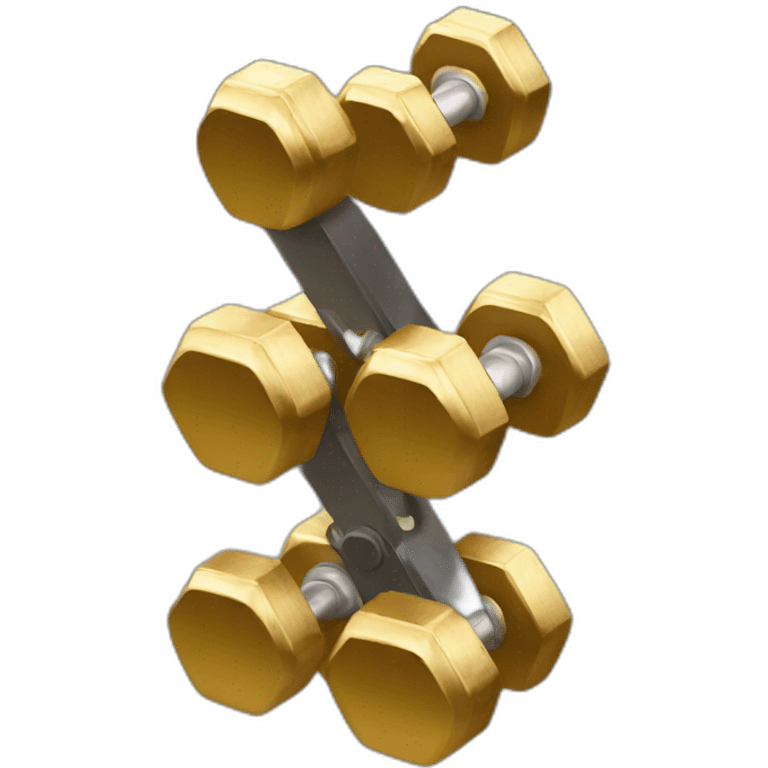 HEAVY DUMBBELLS OF GOLD emoji