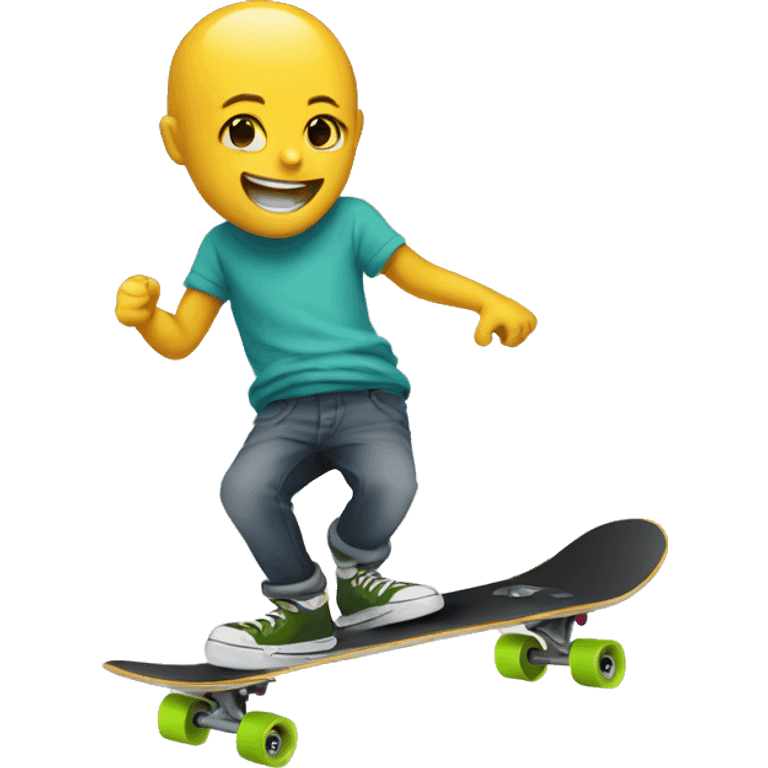 Chat qui fait du skateboard  emoji