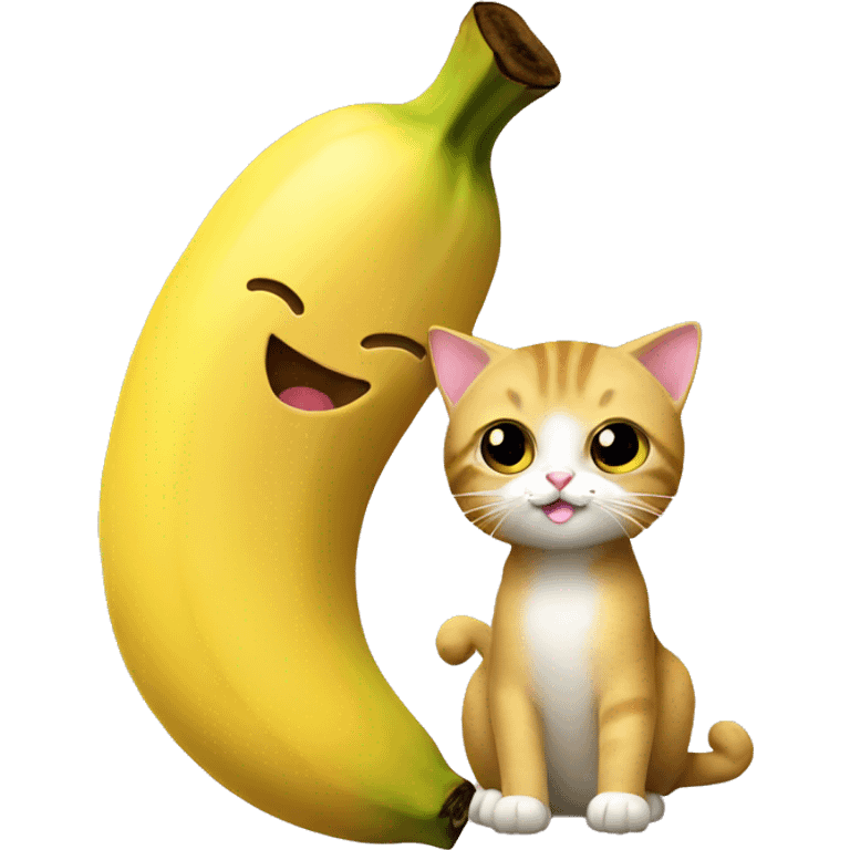 banana and cat emoji