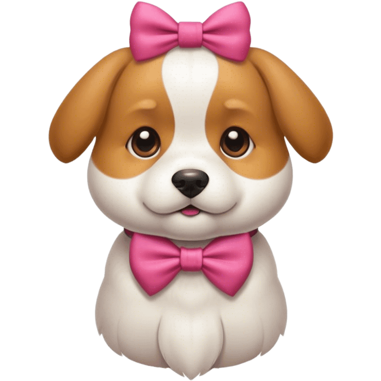 Dog with a bow  emoji