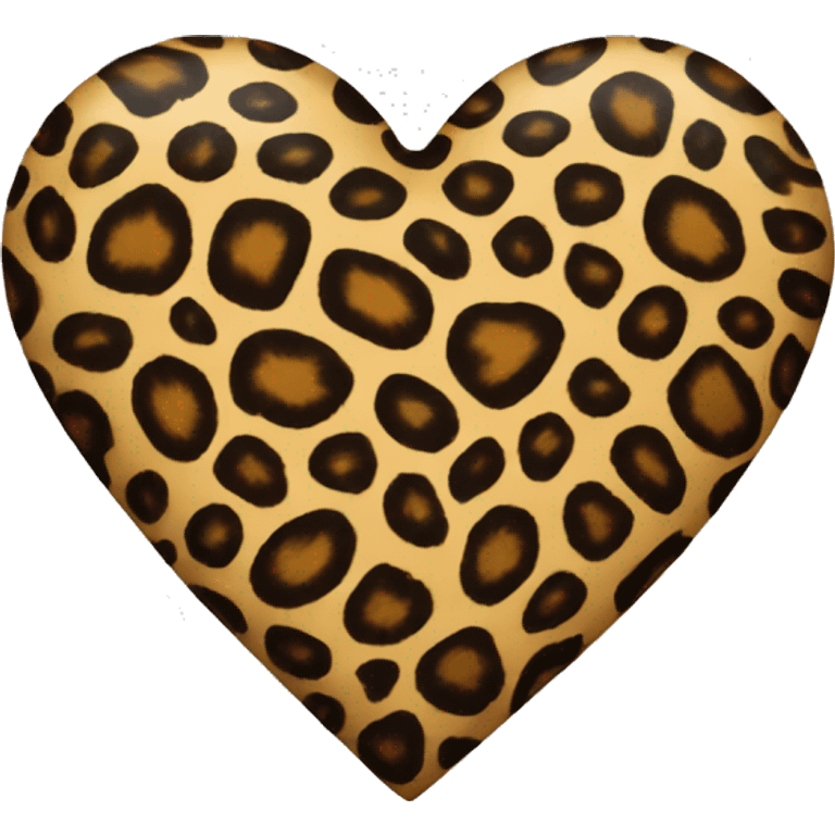 Leopard print heart emoji