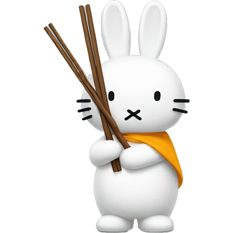 miffy holding chopsticks emoji