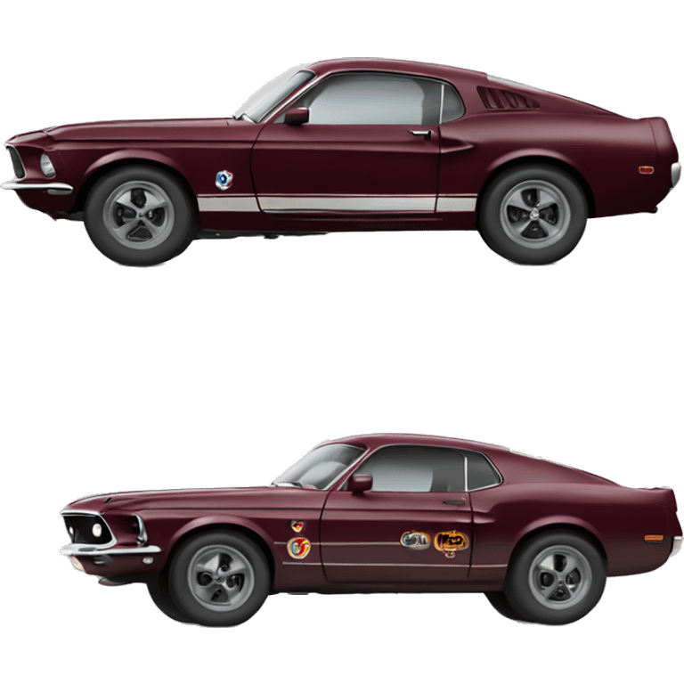 1969 burgundy mustang  emoji