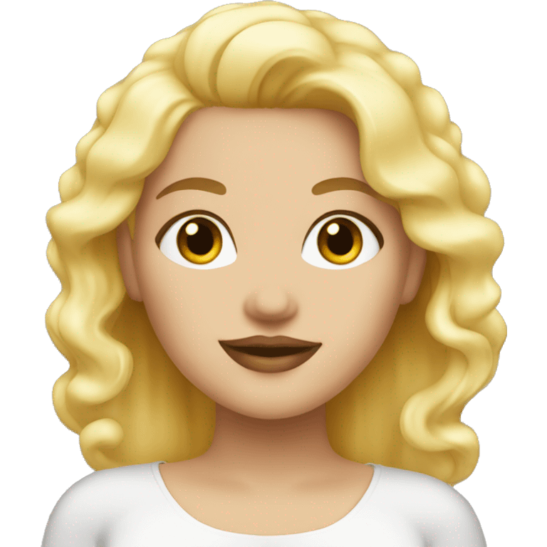 blonde girl plus size  emoji