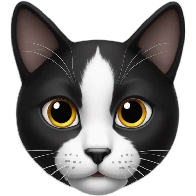 white and black cat emoji