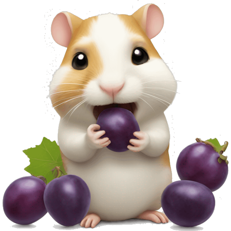 hamster eating a grape emoji