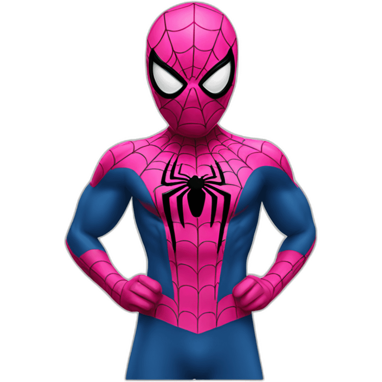 Spiderman in pink emoji