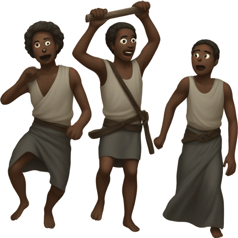 Slaves being freed emoji