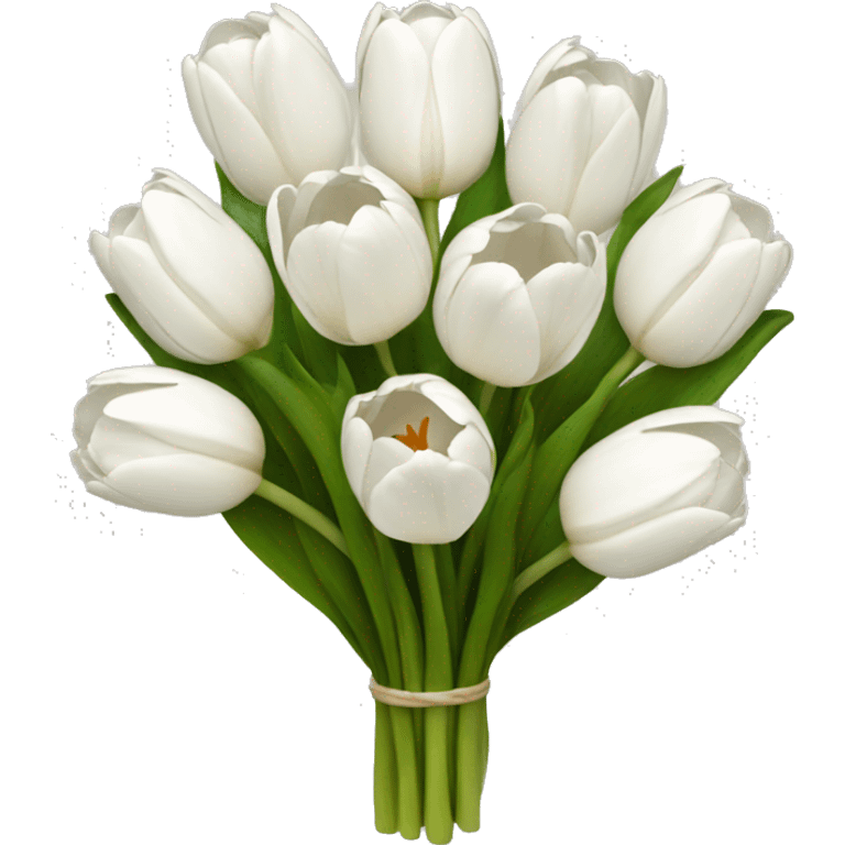 white tulip bouquet  emoji