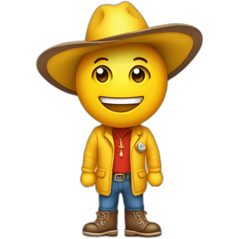 ampolleta sonriente y de color amarillo con sombrero antropomorfisada de cuerpo completo con piernas y brasos vestida de estudiante y sacando fotocopias emoji