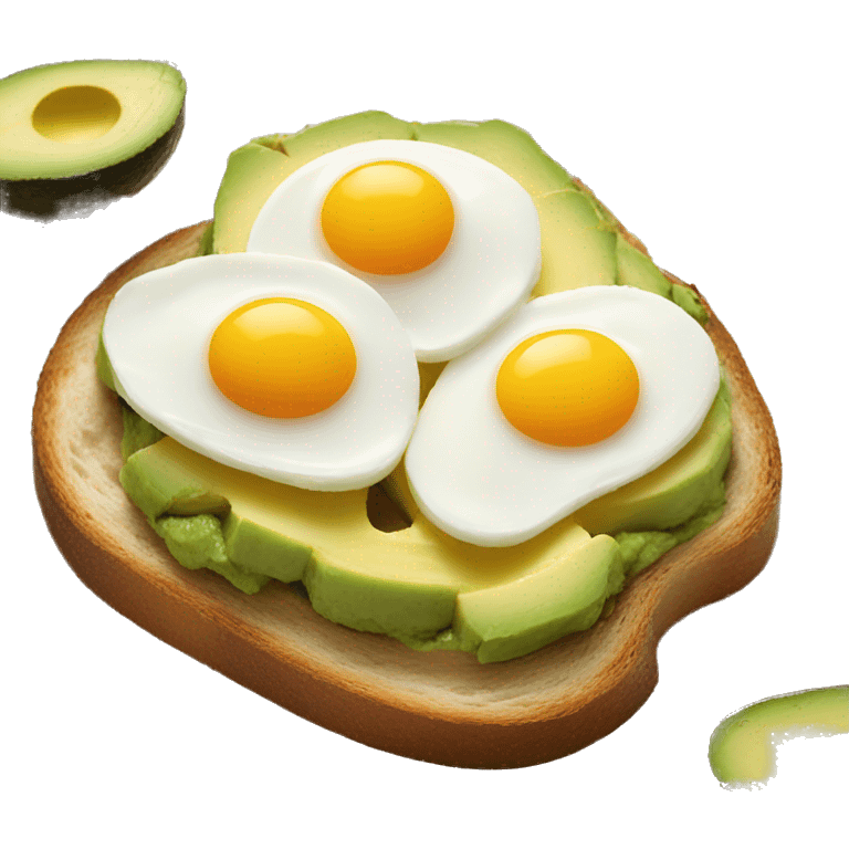 Avocado toast with egg emoji