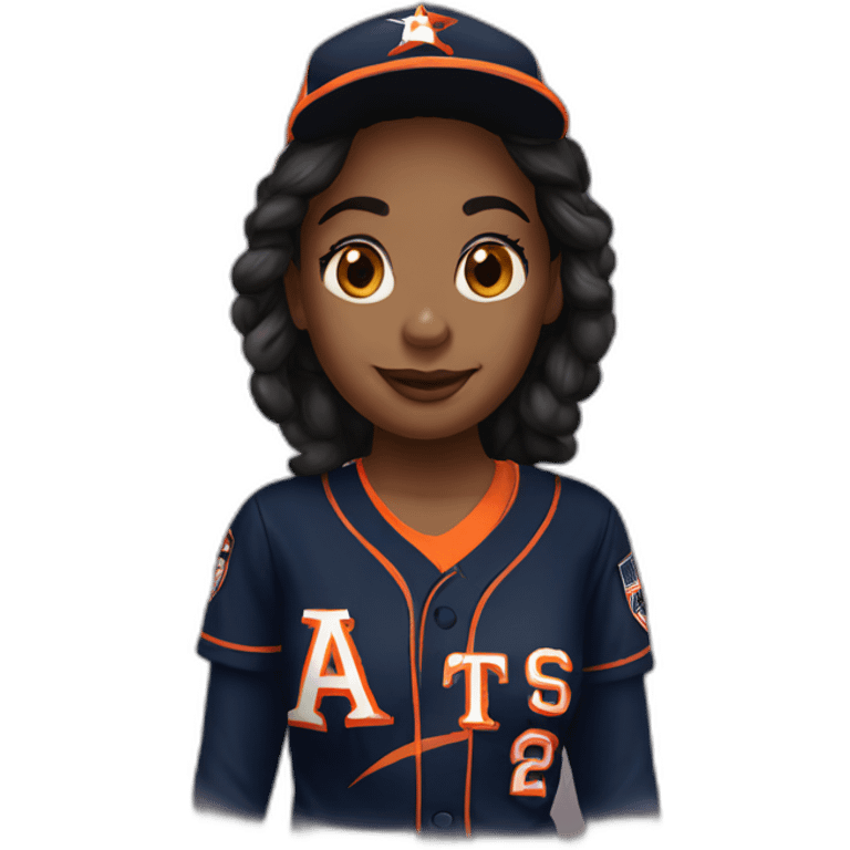 Girl Astros fan emoji