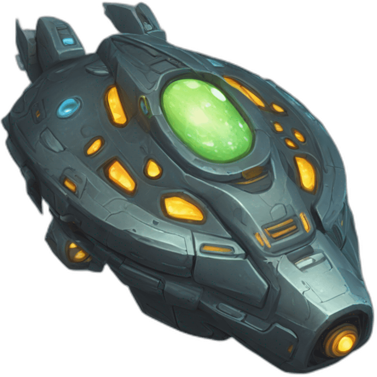 alien corrupted spaceship futuristic roguelike rpg style inspired by hearthstone emoji