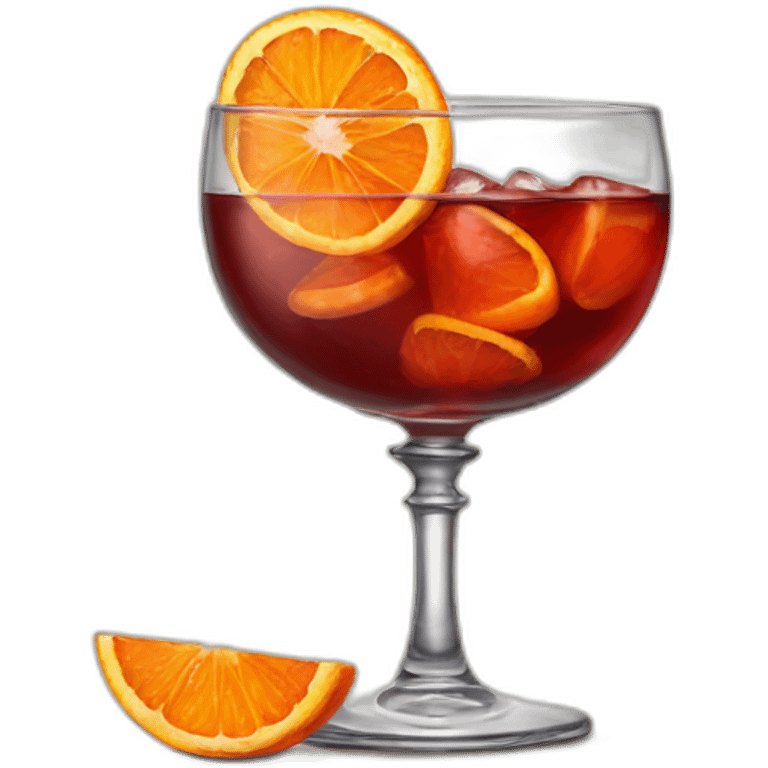 negroni in old fashioned glass emoji