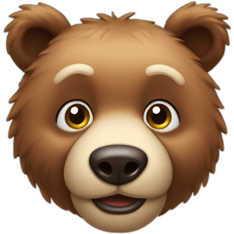 Curious bear emoji