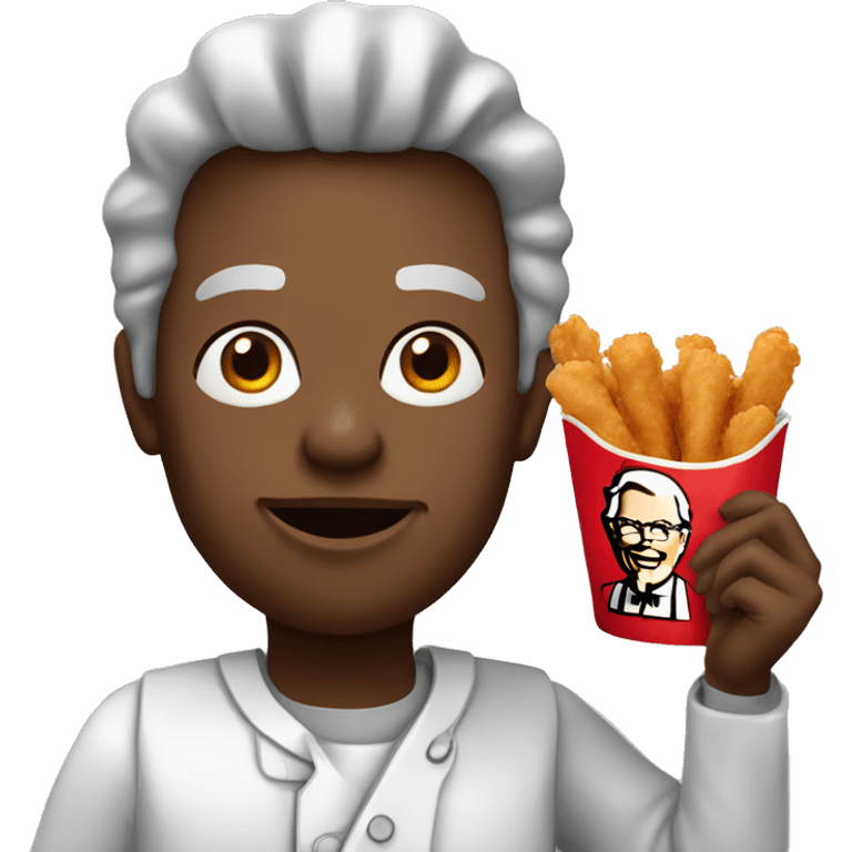 A person eating kfc emoji