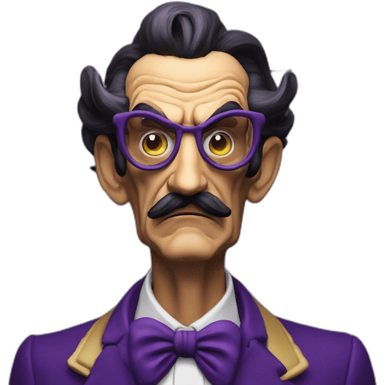 Salvador Dali angry waluigi emoji