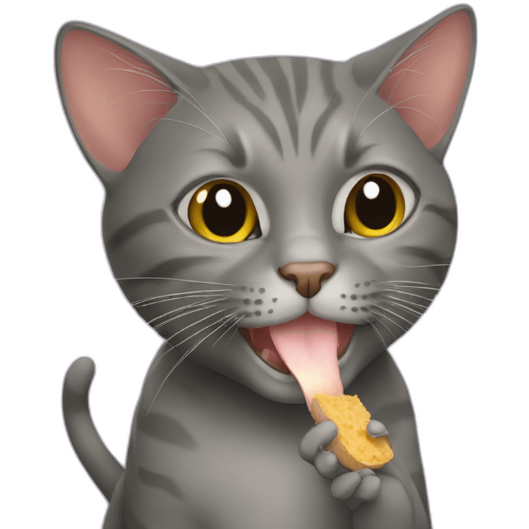 cat eating mouse emoji