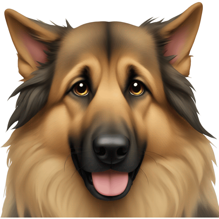 German shepherd long hair emoji