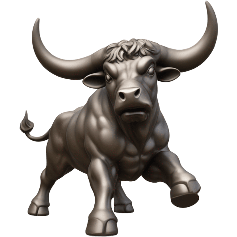 charging bull statue emoji